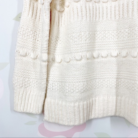 Lou & Grey Ivory Chunky Turtleneck Alpaca Blend Knit Sweater S - Picture 4 of 10